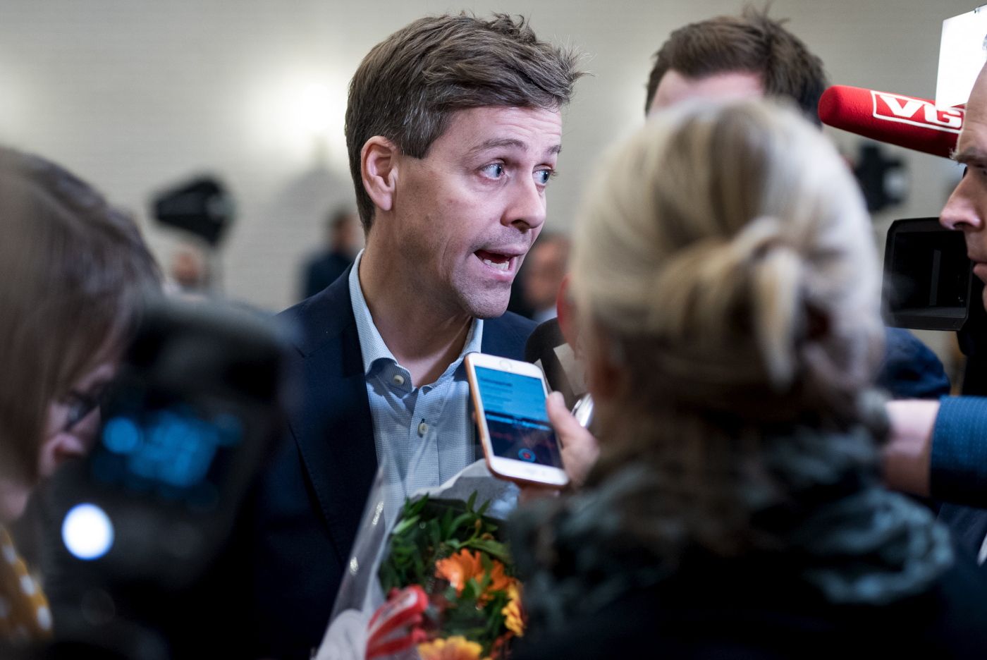 Oslo 29.10.18: KrF-leder Knut Arild Hareide. Oslo Kristelig folkeparti velger side og delegater til landsmøtet i striden om regjeringsdeltakelse for KrF. Møtet ble avholdt hos Frelsesarmeen. Foto: John Trygve Tollefsen