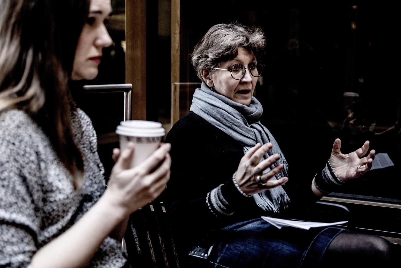 Oslo, Norge 20190403 
 AUF-leder Ina Libak og Mette Nord i Fagforbundet. De krever at det kommende Ap-landsmøtet går inn for†forbud mot profittuttak ved barnehagedrift, slik SV og Rødt har gjort.