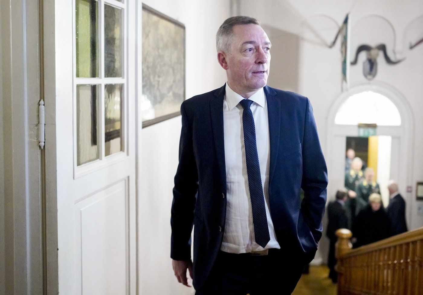 Oslo 20200106. 
 Forsvarsminister Frank Bakke-Jensen holder sitt årlige nyttårsforedrag i Oslo Militære Samfund mandag kveld. 
 Foto: Fredrik Hagen / NTB scanpix