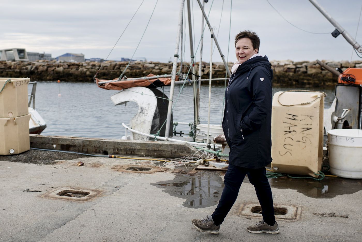 Fylkesordfører i Finnmark Ragnhild Vassvik (AP). Her på brygga i Vadsø