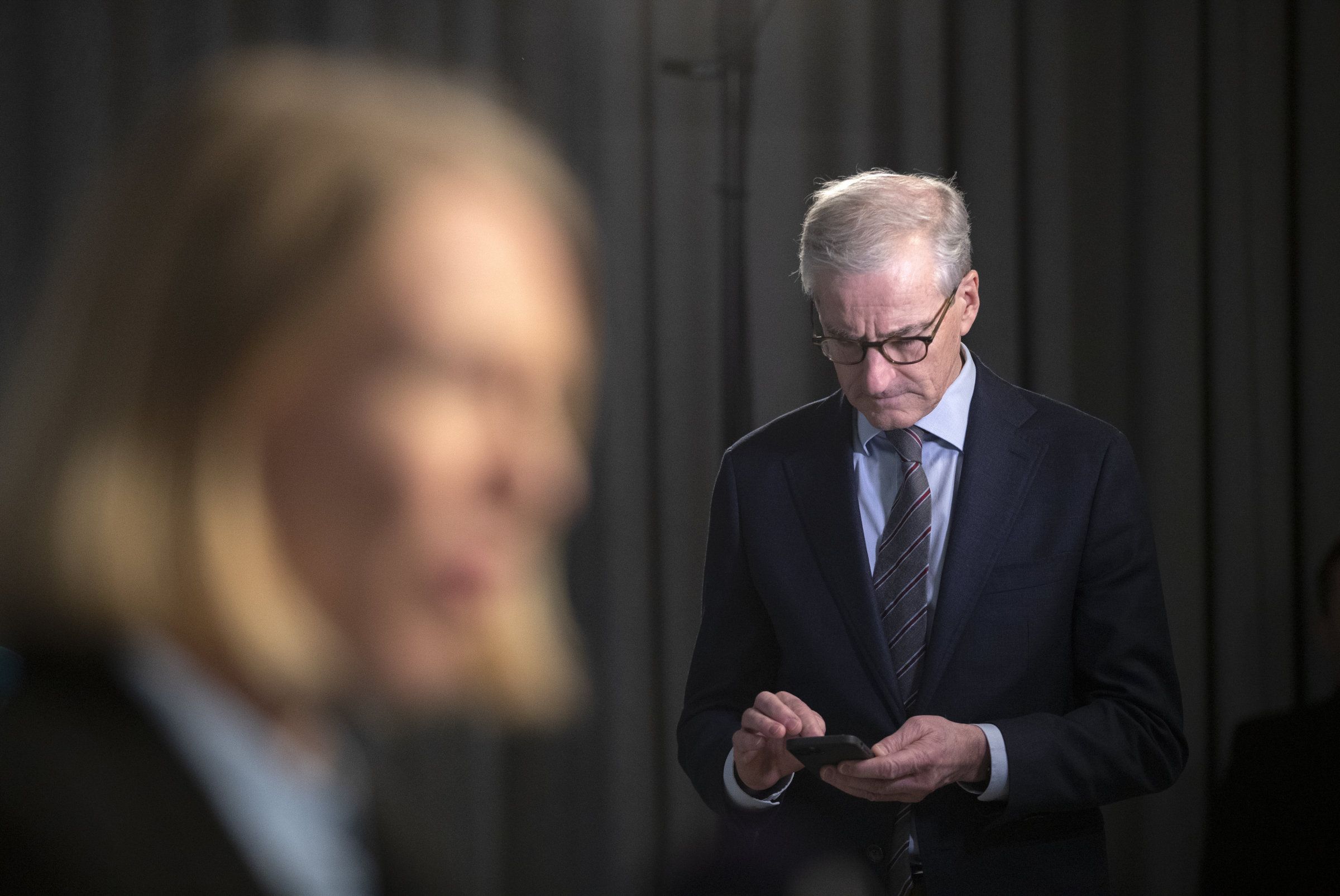 Oslo 20220225. 
 Statsminister Jonas Gahr Støre under pressekonferansen om situasjonen i Ukraina. 
 Foto: Javad Parsa / NTB