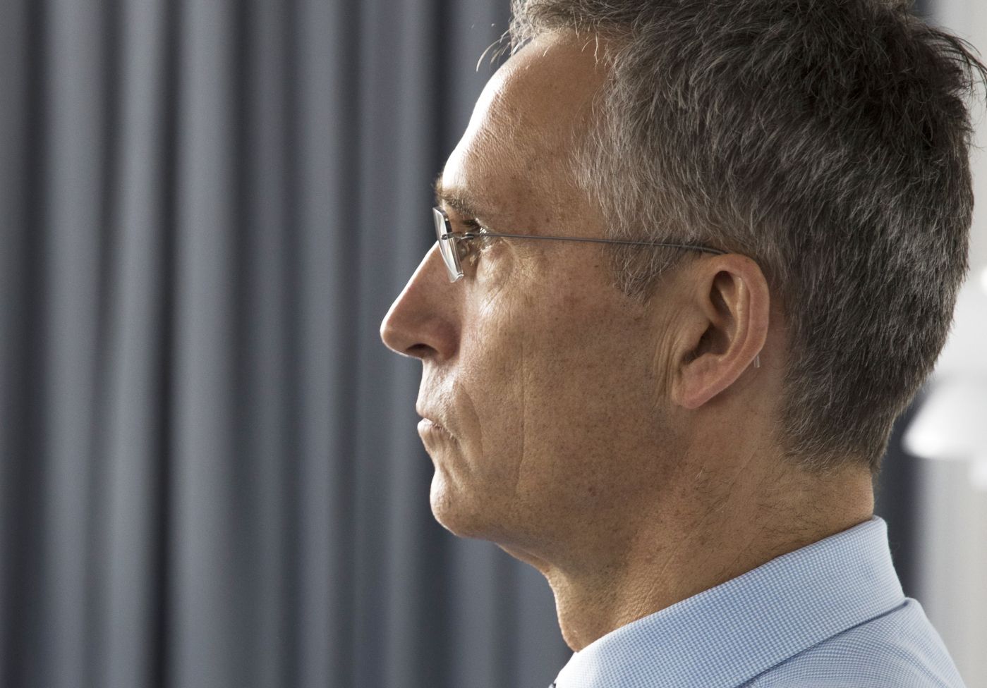 Generalsekretær i Nato Jens Stoltenberg, på sitt kontor i Brussel. 
  
 Foto: Tom Henning Bratlie