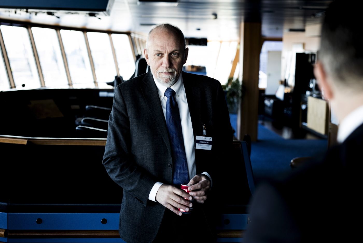 Oslo, Norge, 10.04.2018. Fremskrittspartiets næringspolitiske talsmann, Morten Ørsal Johansen besøkte ansatte og tillitsvalgte ombord på Color Line. Selskapet ønsker å flagge om sine ferjer til Tyskland. Da får rederiet mulighet til å erstatte 700 sjøfolk med lavtlønte utlendinger. Foto: Christopher Olssøn.