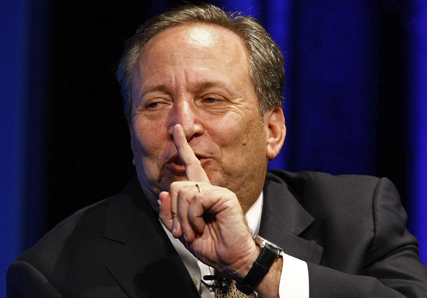 WASHINGTON - NOVEMBER 17: Former Treasury Secretary Lawrence Summers participates in a panel discussion on the economy and financial markets during the Wall Street Journal CEO Council Event November 17, 2008 in Washington, DC. The council included one hundred CEOs of major global companies for a working session to focus on the key priorities facing President-elect Obama and the new Congress.   Chip Somodevilla/Getty Images/AFP