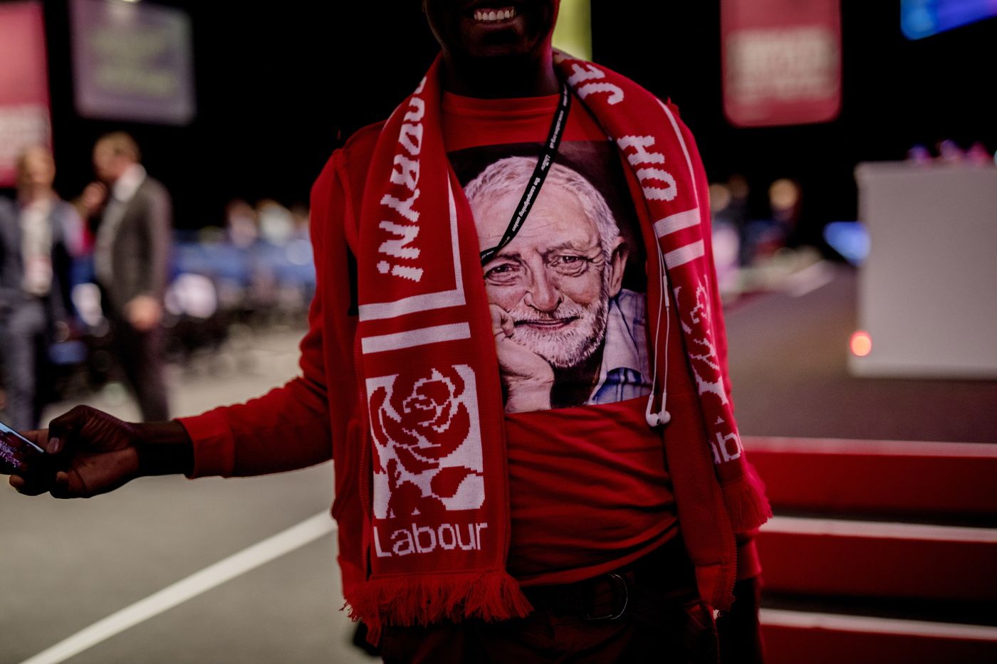 Liverpool, england. Labours landsmøte 2018. corbyn suooprtere