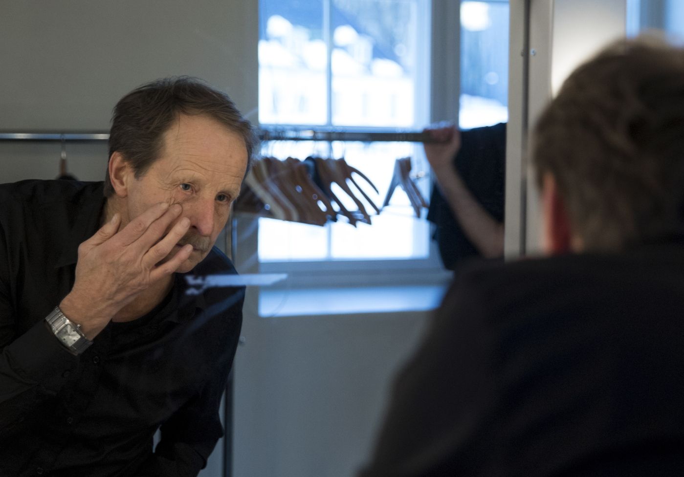 Portrett med Kjartan Fløgstad. 
  
 Foto: Tom Henning Bratlie