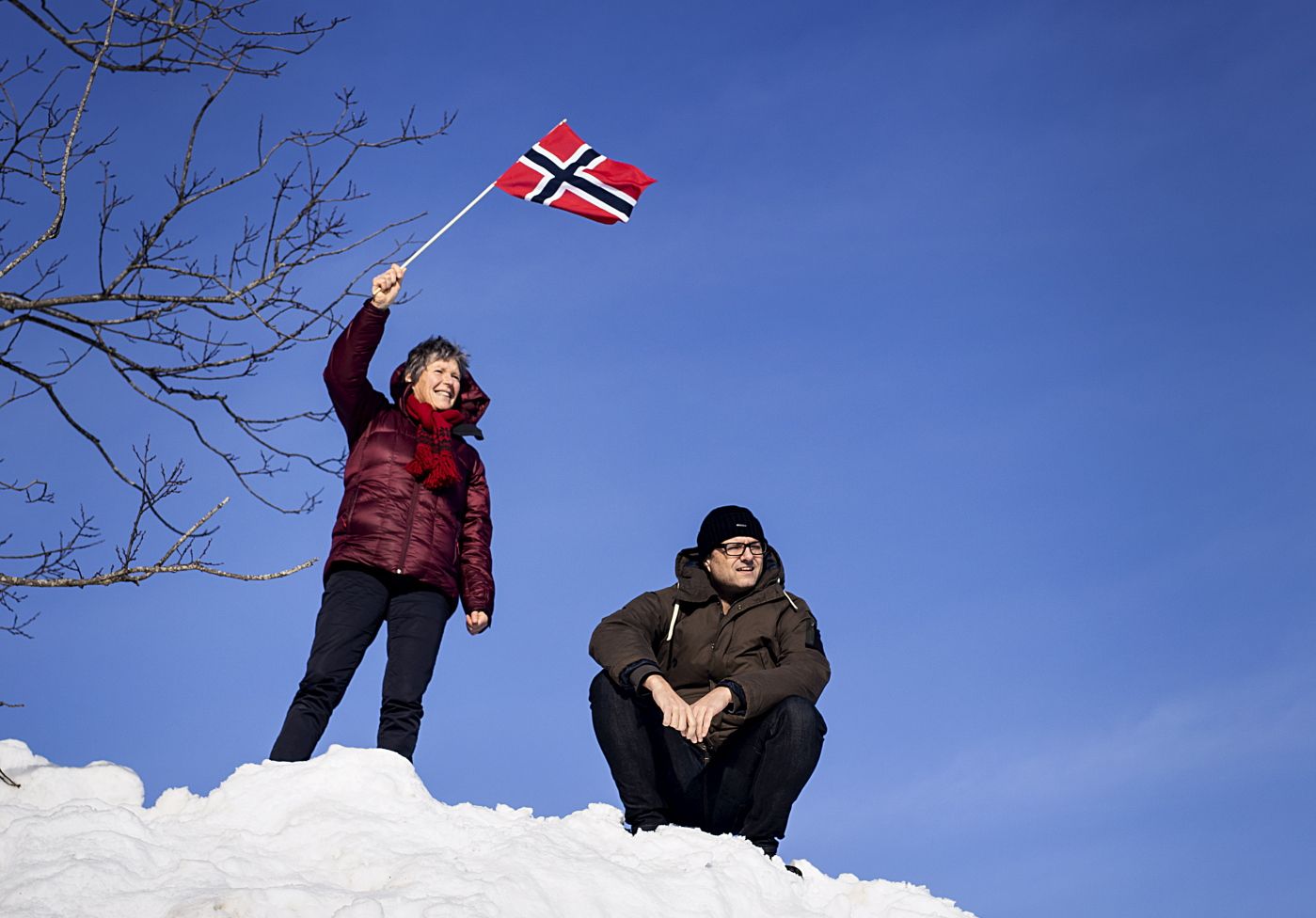 Oslo, Norge, 13.02.2019. Espen Ytreberg og Liv Arnesen til sak om den nye spillefilmen om Amundsen. Foto: Christopher Olssøn.