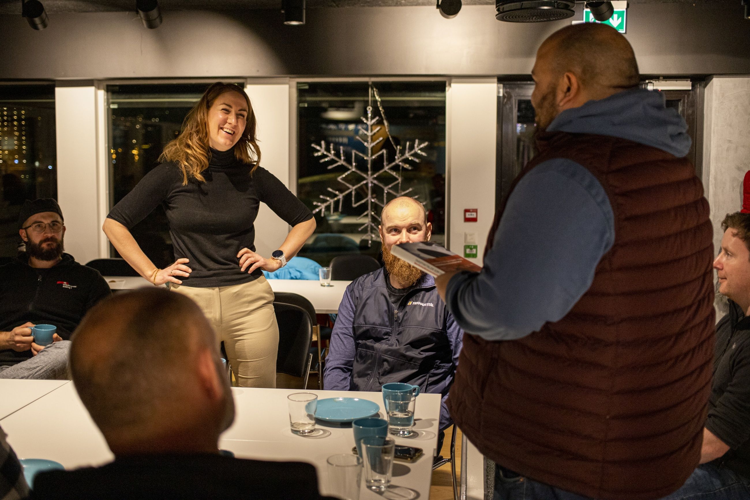 Varm velkomst: Tonje Brenna på besøk hos Fellesforbundet avdeling 5 i Bergen.