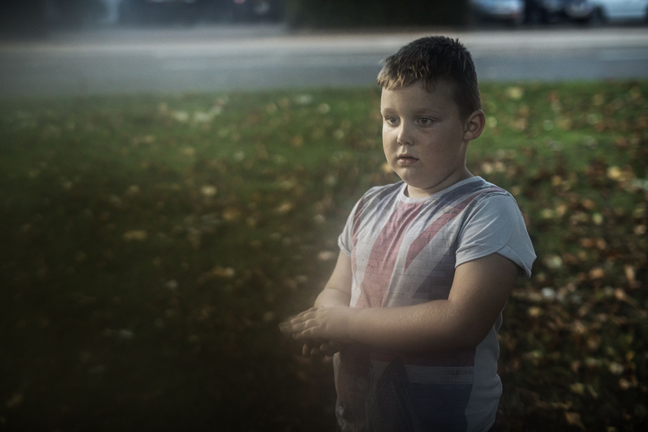 UNION JACK: Dovydas, som er født i England, før reisen til Litauen i 2018.