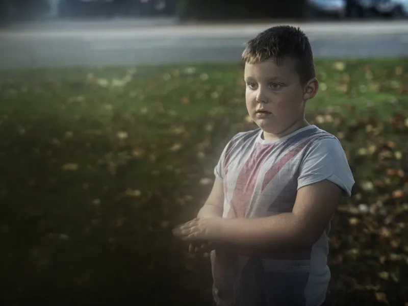 UNION JACK: Dovydas, som er født i England, før reisen til Litauen i 2018.