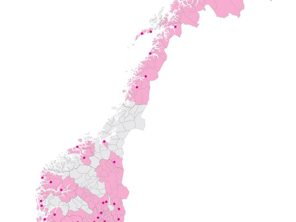 Farger Norge rosa