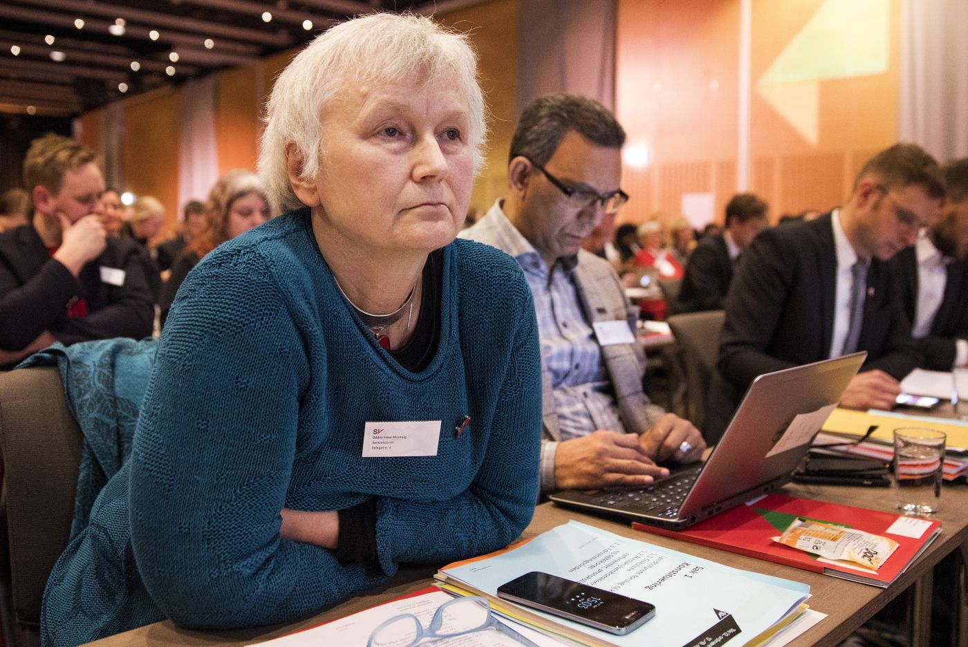 Gardermoen  20170317. 
 Oddny Irene Miljeteig  under SVs landsmøte på Gardermoen. 
 Foto: Tore Meek / NTB scanpix