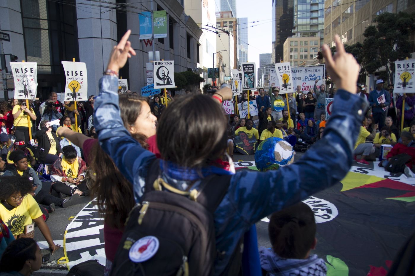 Klimaaktivister i San Franciso