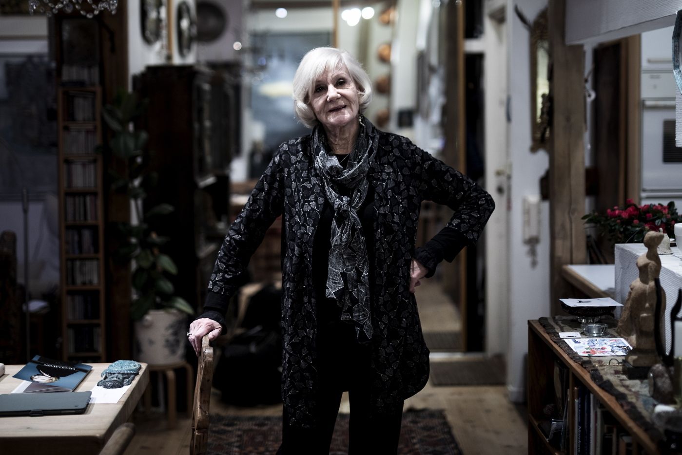 Oslo, Norge, 18.12.2018. Bente Børsum har laget 
 forestilling om sin mor som ble del av motstandsbevegelsen under 2. 
 verdenskrig. Foto: Christopher Olssøn.