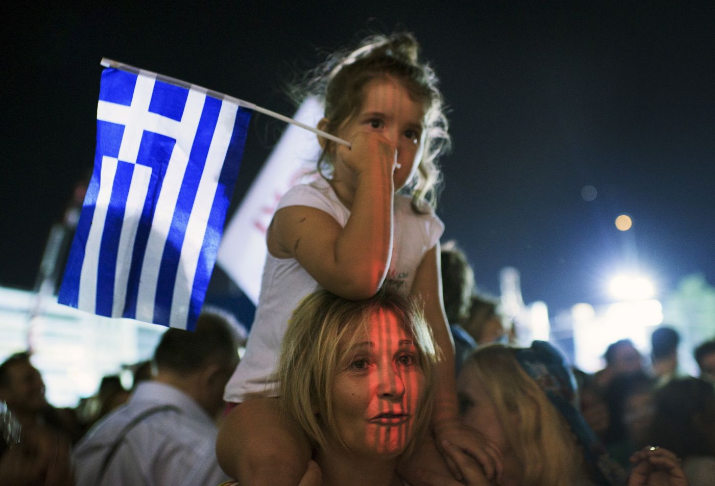 Syriza arrangerte massemøte for nei-siden fredag 3.juni.