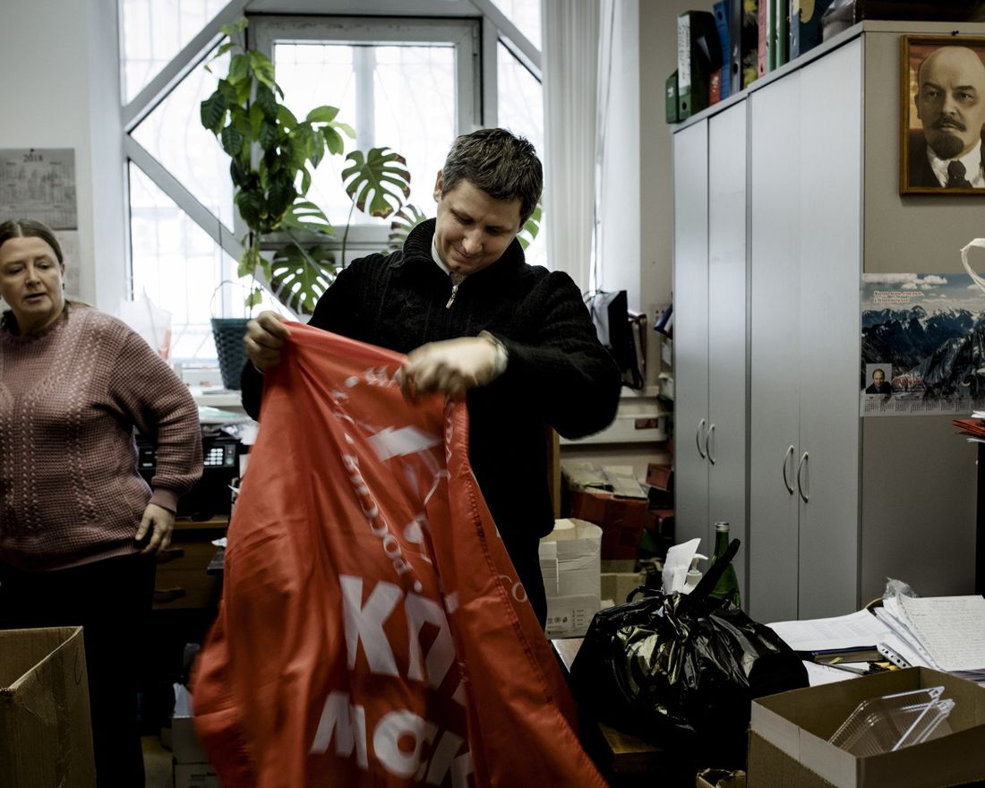 Kommunistene stiller til valg med  presidentkandidat Pavel Grudinin.