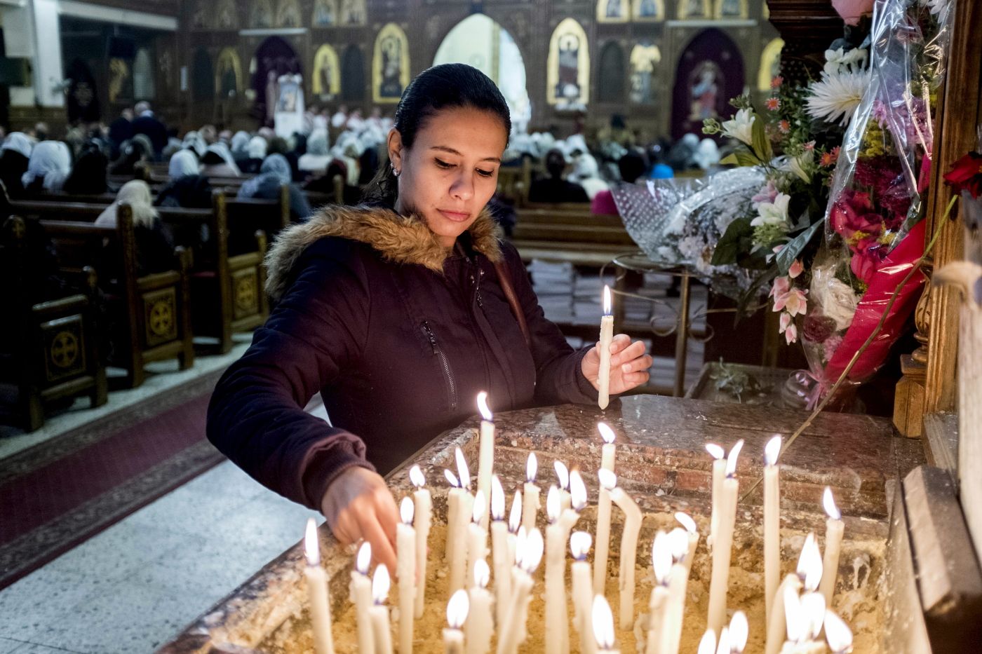 Jomfru-Maria kirka i Nasr City i Kairo. ñ Fram til julaften er lovprising av jomfru Maria helt sentral.