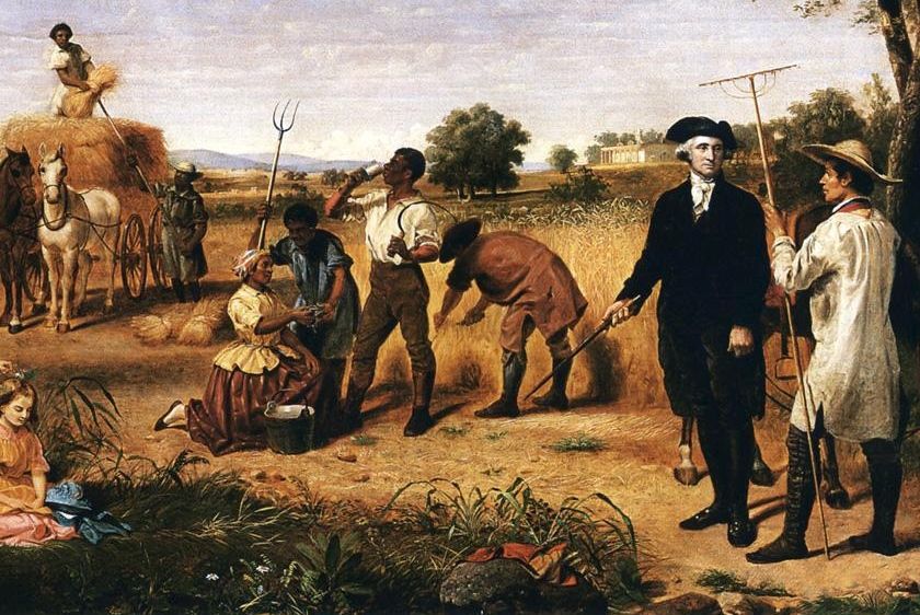 Illustrasjon: «Washington as Farmer at Mount Vernon» av Junius Brutus Stearns