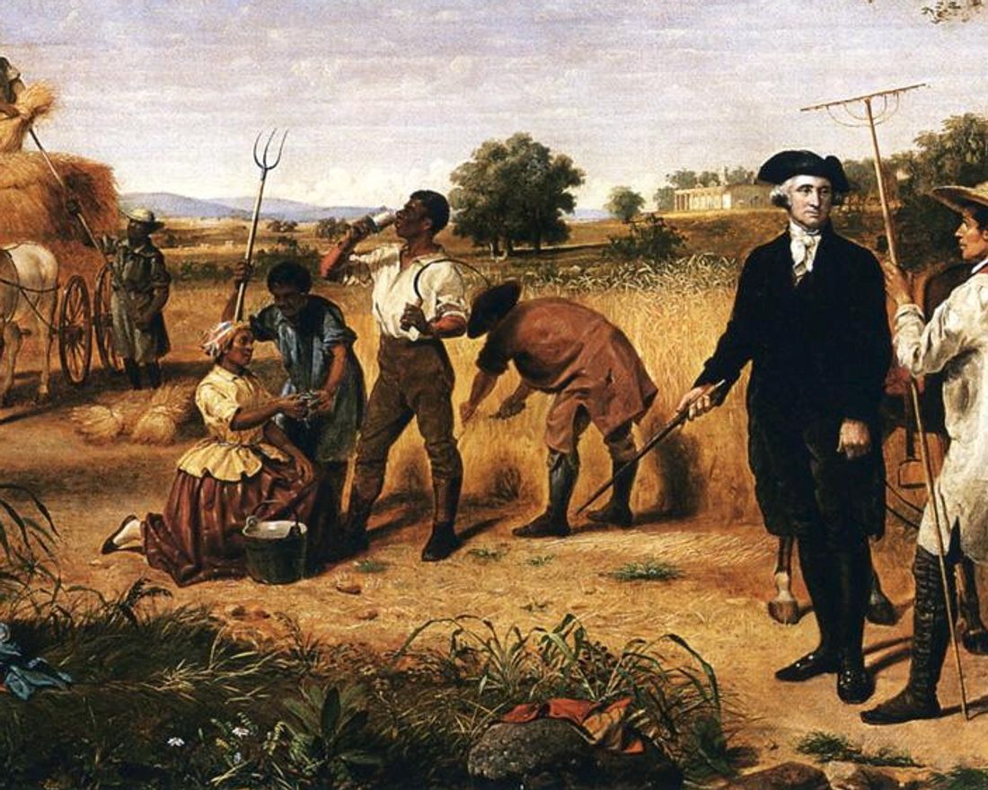 Illustrasjon: «Washington as Farmer at Mount Vernon» av Junius Brutus Stearns