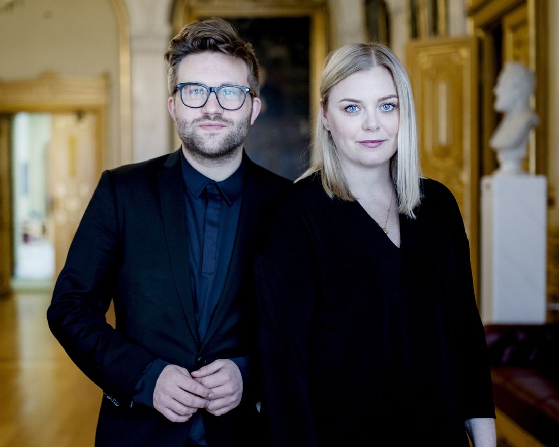 Stefan Heggelund og Tina Bru på Stortinget. Til sak om liberalisering av bioteknologi
