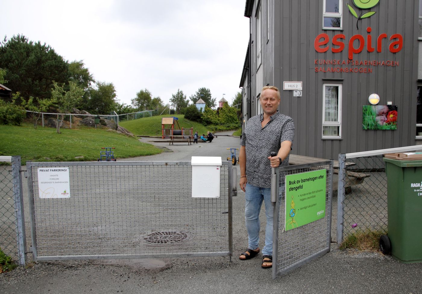 Styrar Jo Kjetil Habbestad i Espira Salamonskogen barnehage på Bømlo. Foto: Anne Kari Hinna