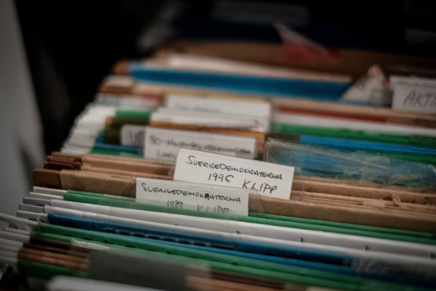 Fˆrfattaren Jan Stocklassa visar delar ur Stieg Larssons arkiv om mordet på Olof  Palme.