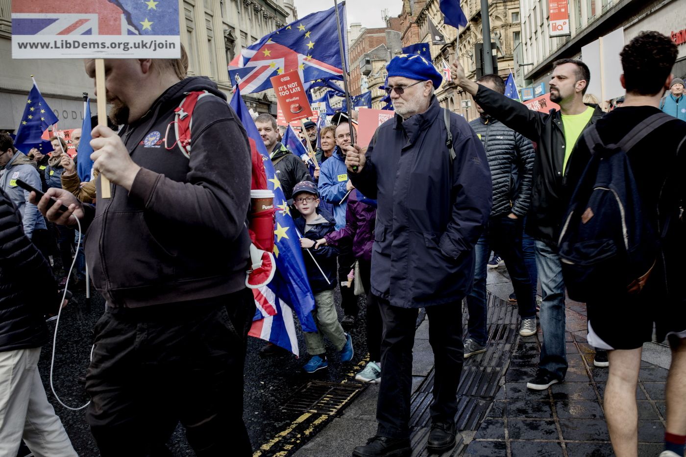 Liverpool, england. Demonstranter for en ny folkeavstemning om Brexit.