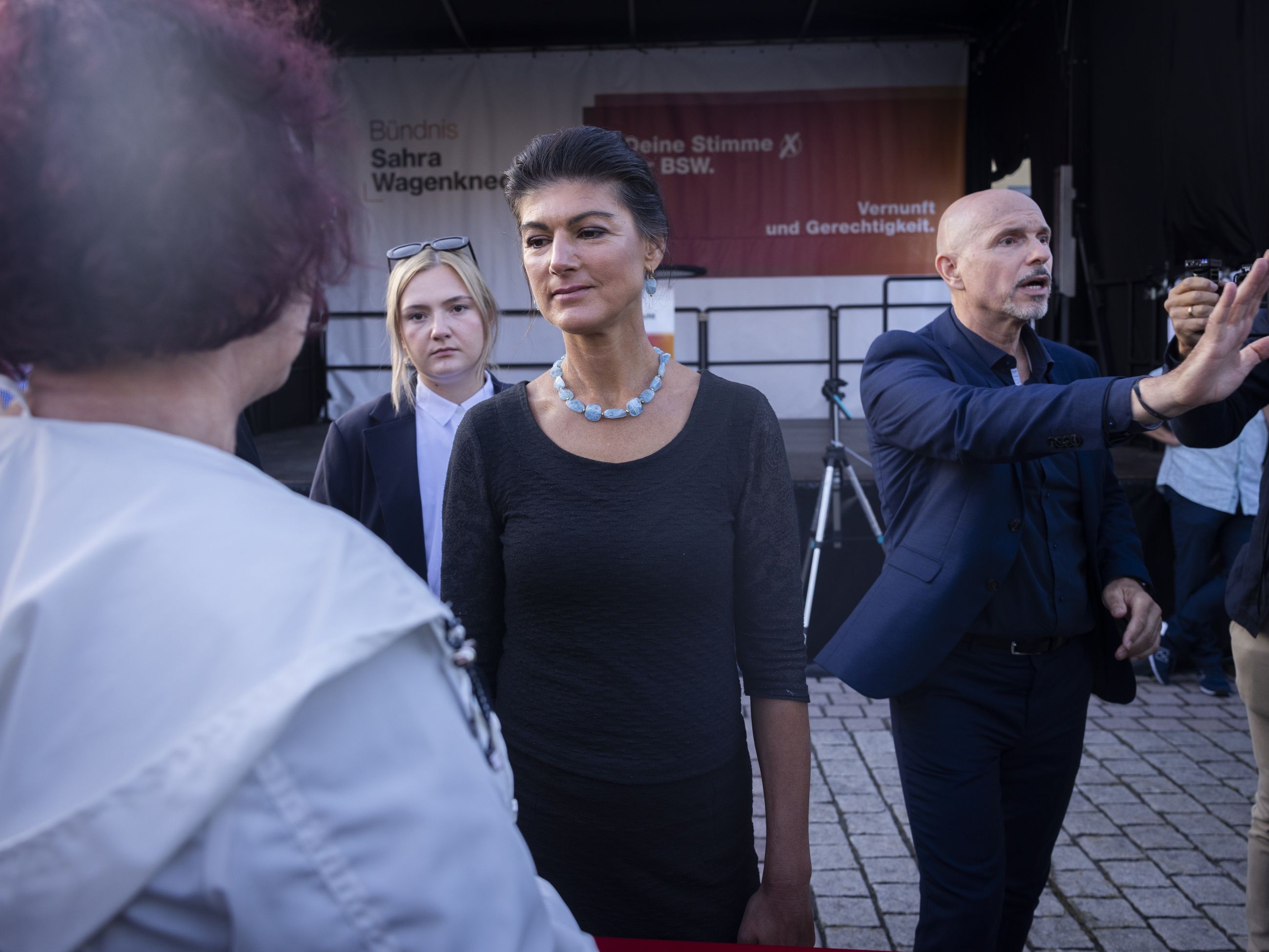 Populist: Sarah Wagenknecht brøt ut av Die Linke og dannet et eget parti. I morgen kan partiet gjøre brakvalg i to tyske delstater.