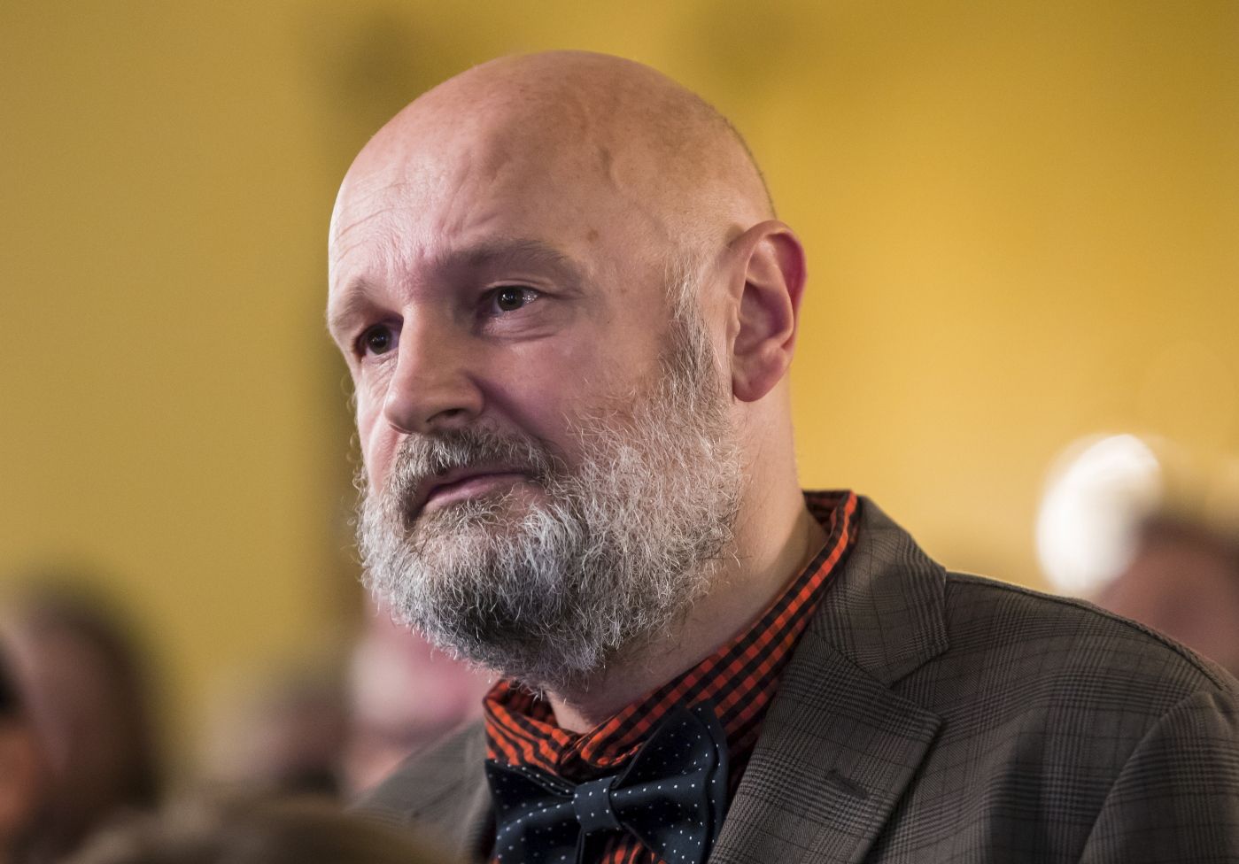 Oslo  20170926. 
 Forfatter Erlend Loe under mottakelse for 250 norske kunstnere og artister i regjeringens representasjonsbolig tirsdag. Kulturminister Linda Hofstad Helleland og utenriksminister Børge er vertskap. 
 Foto: Heiko Junge / NTB scanpix