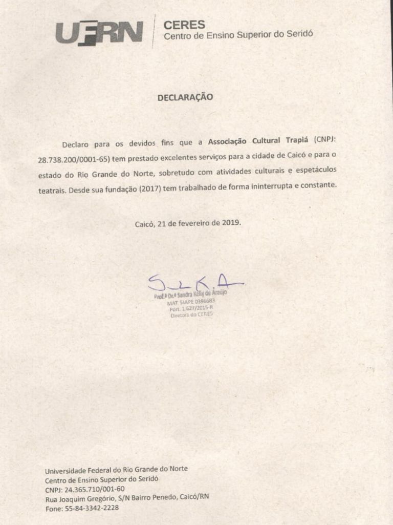 Carta de Referência UFRN