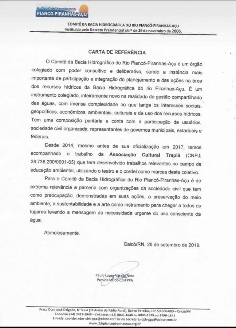 Carta de Referência CBH-PPA