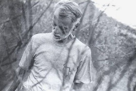 Foto do intelectual e sertanista potiguar Oswaldo Lamartine em preto e branco.