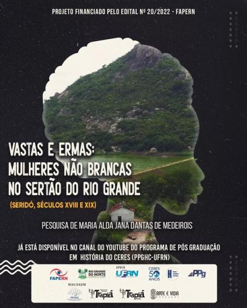 Banner do documentário Vastas e Ermas: Mulheres não brancas no sertão do Rio Grande