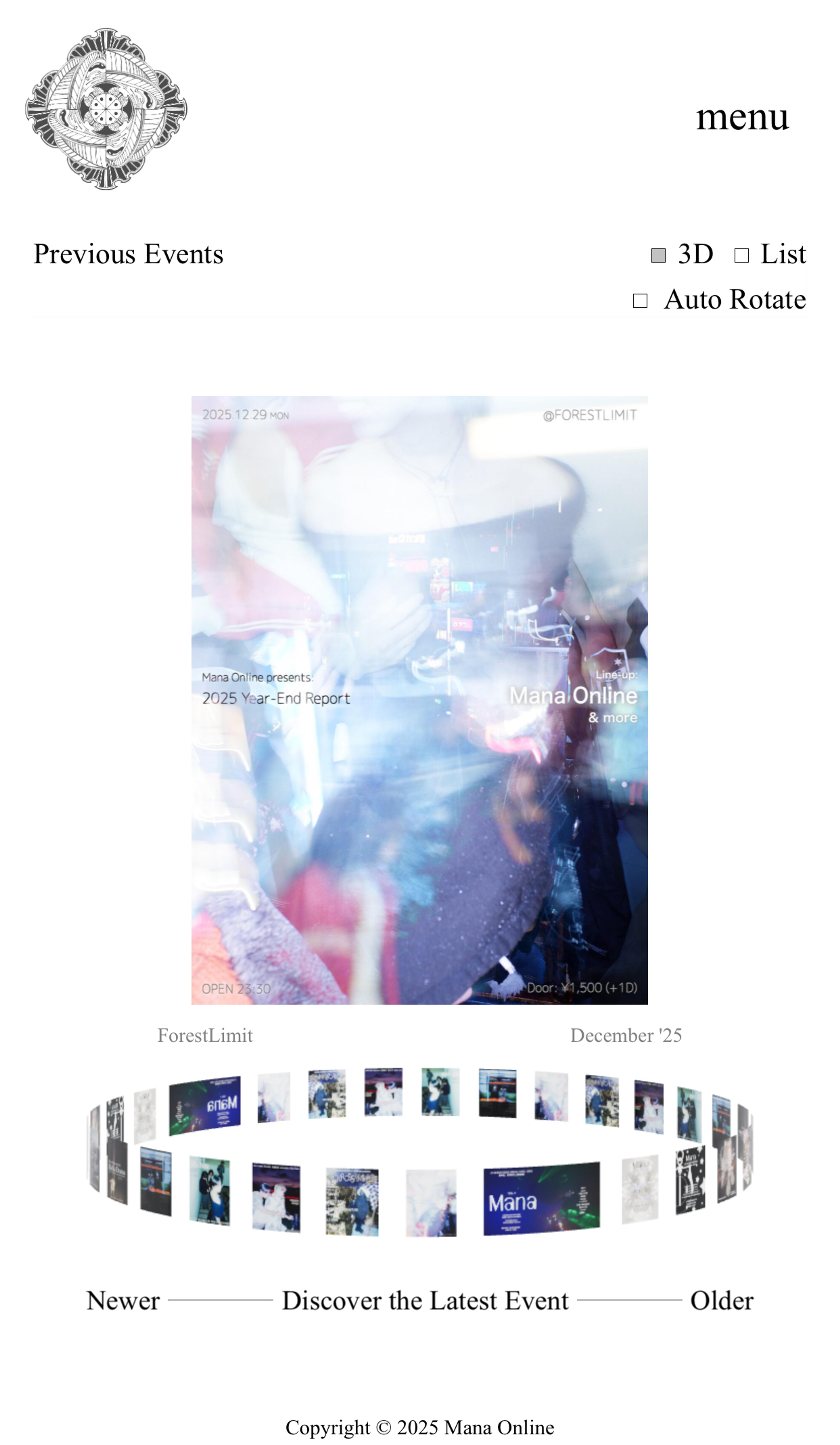 web design for "Mana Online" half image right