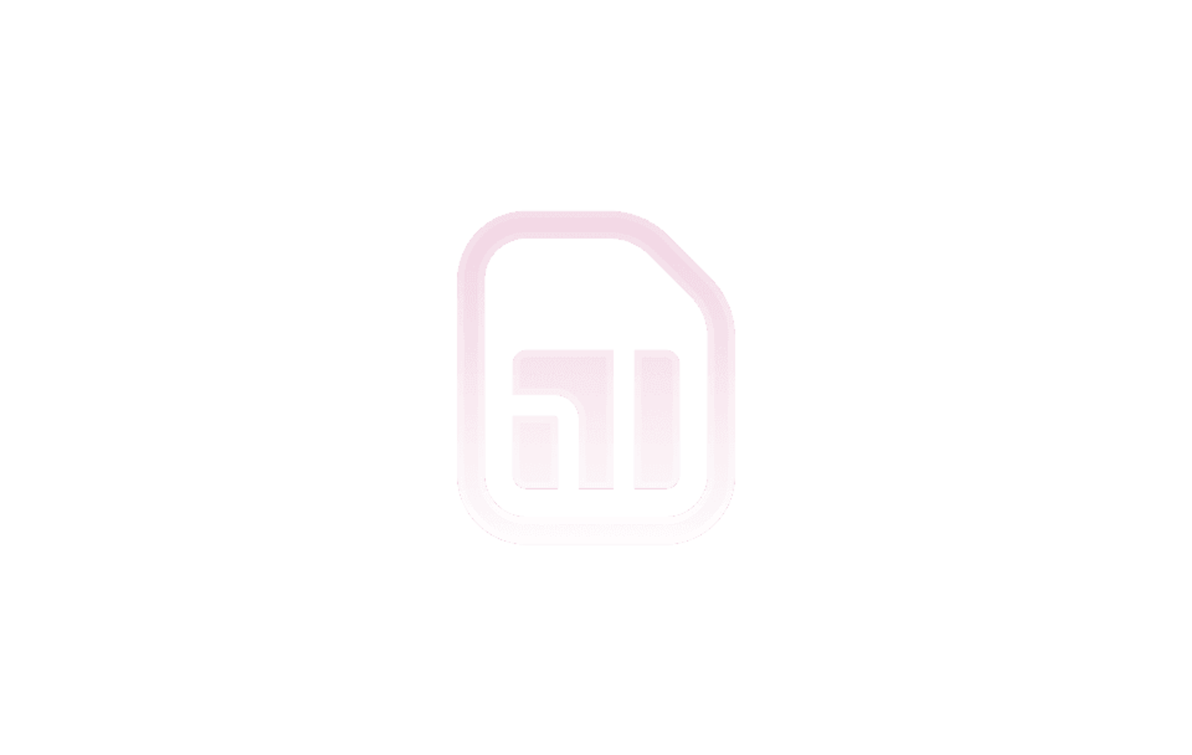 Glossy outlined SIM card icon with a pink gradient