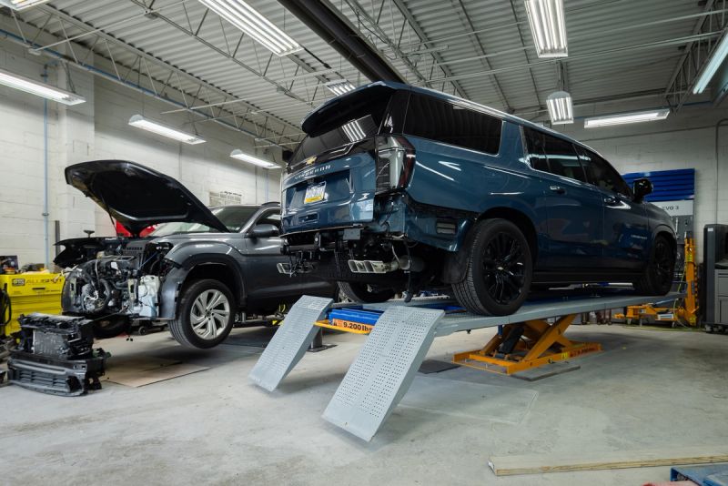 Structural repairs underway in our collision bay