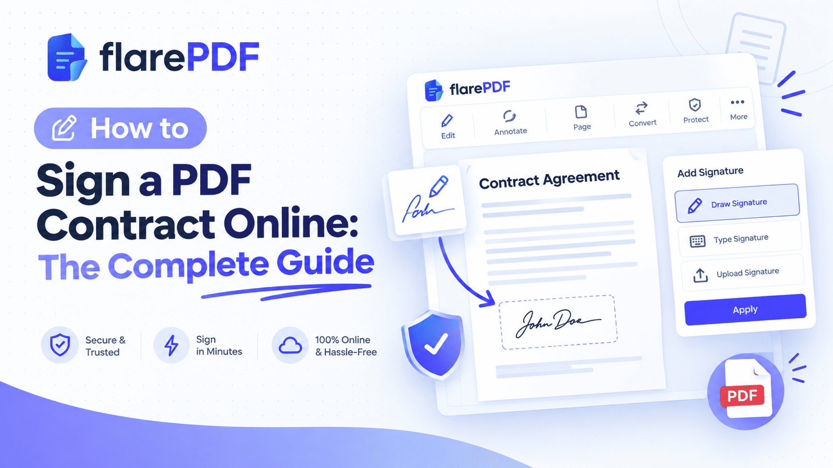 How to sign a PDF contract online