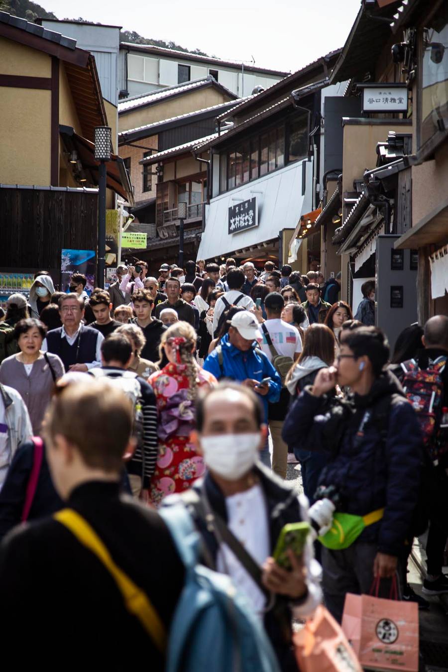 The path to Kiyomizu-dera Temple in Kyoto.