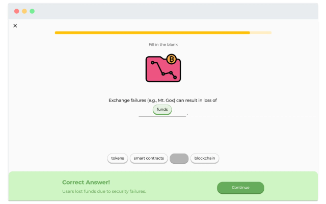 Lückentext-Interaktion im Swipe-Format