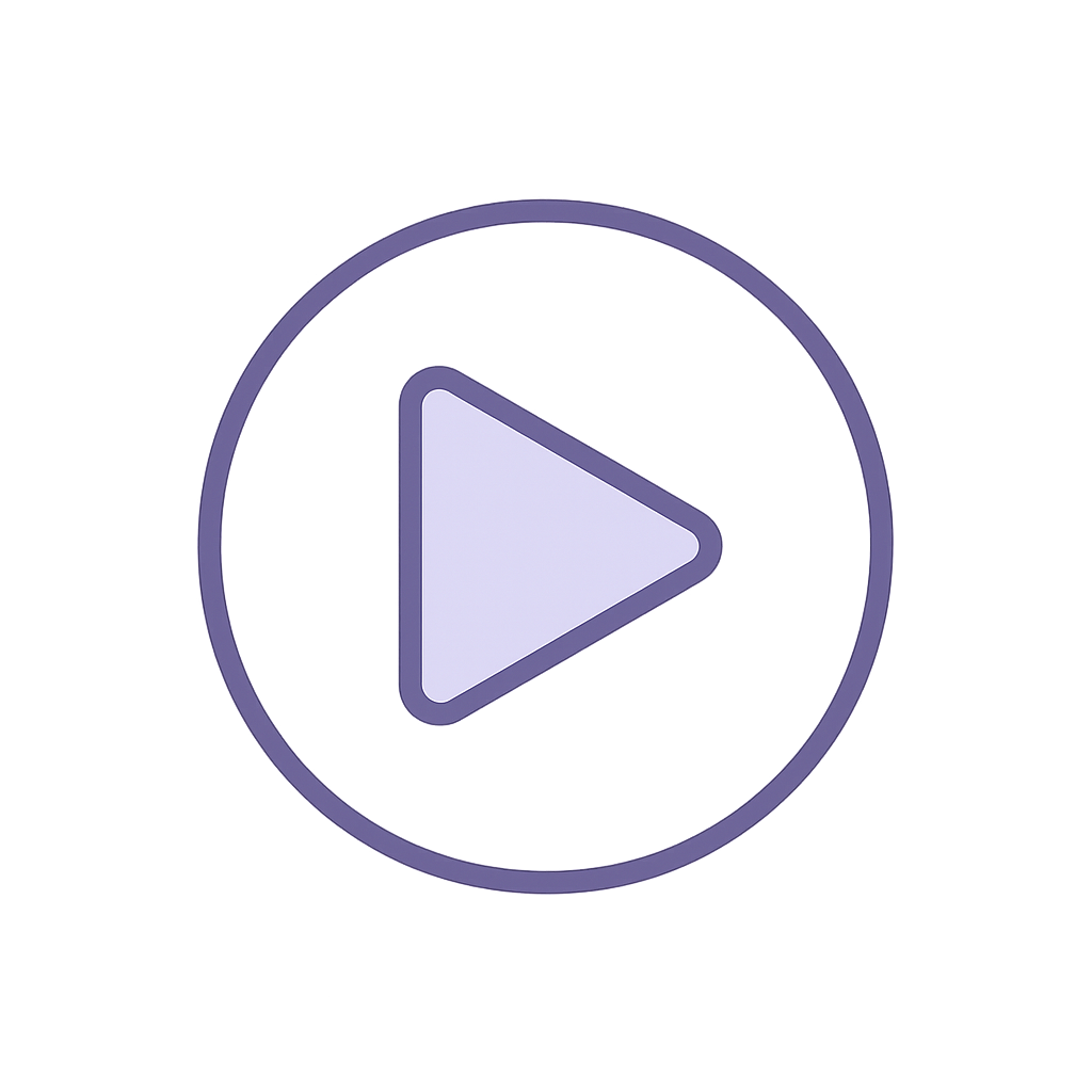 Purple play icon.