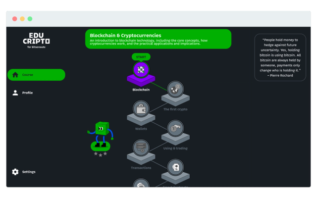 Kursübersicht in der Bitsonauts Academy
