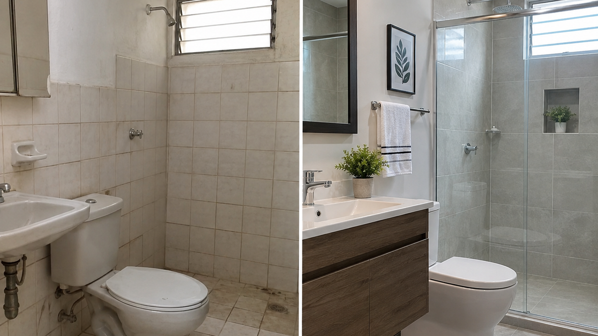 Antes y después de una renovación en una casa salvadoreña