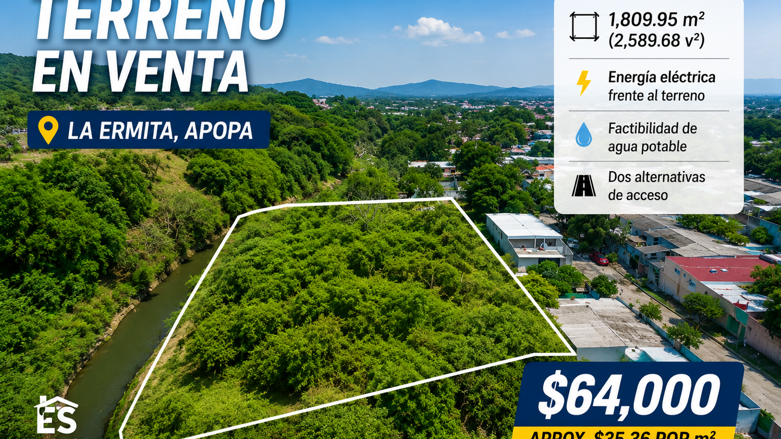 Terreno en la Ermita, Apopa