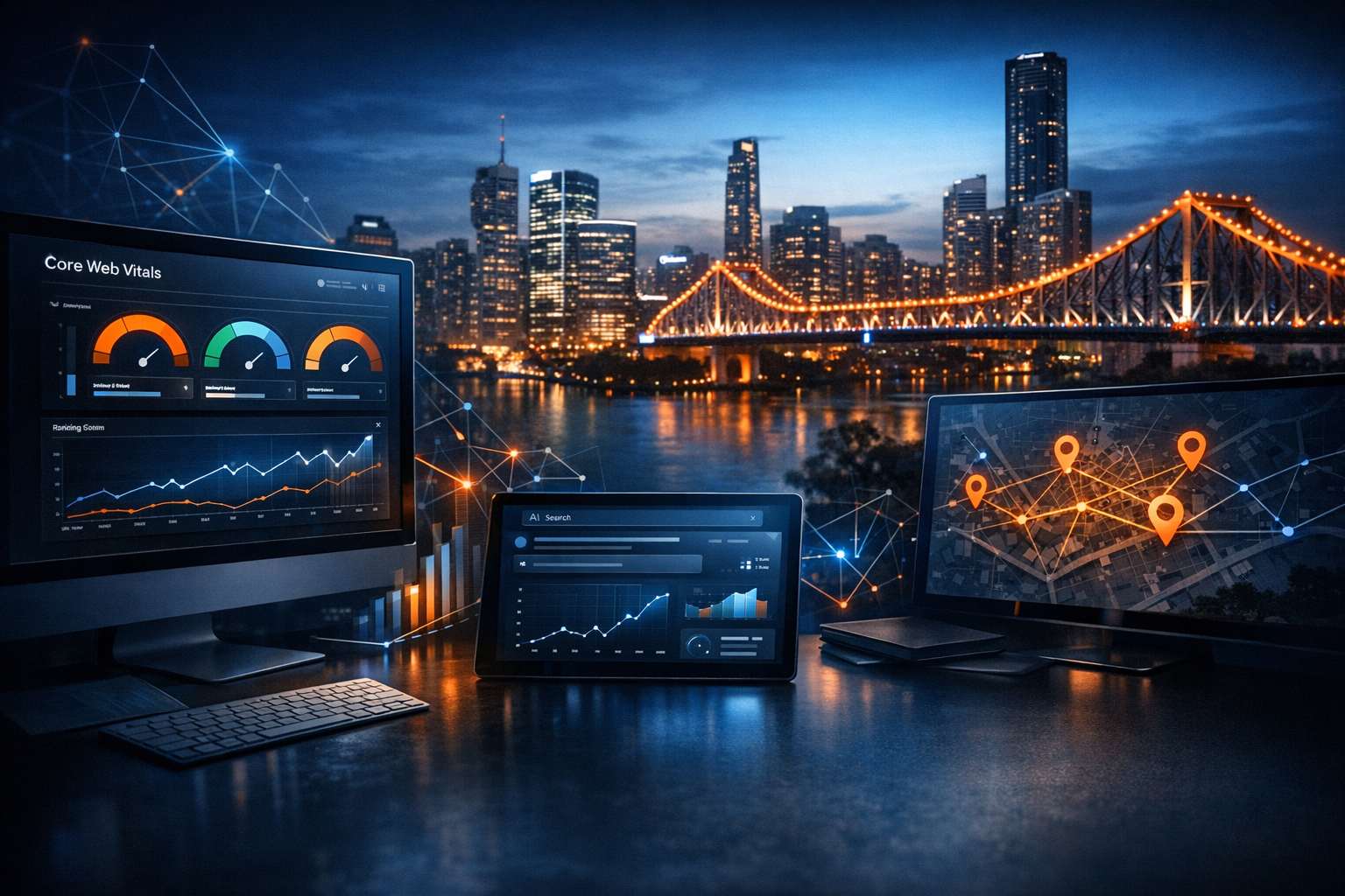 How Core Web Vitals Fit Into a Brisbane Local SEO Strategy - SEO strategy visual by Jason Suli Digital Marketing