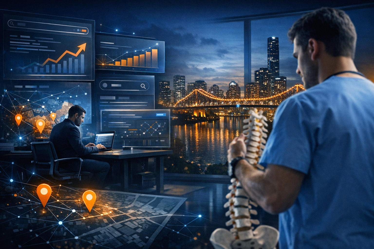 SEO for Chiropractors: Building Local Visibility and Trust - SEO strategy visual by Jason Suli Digital Marketing