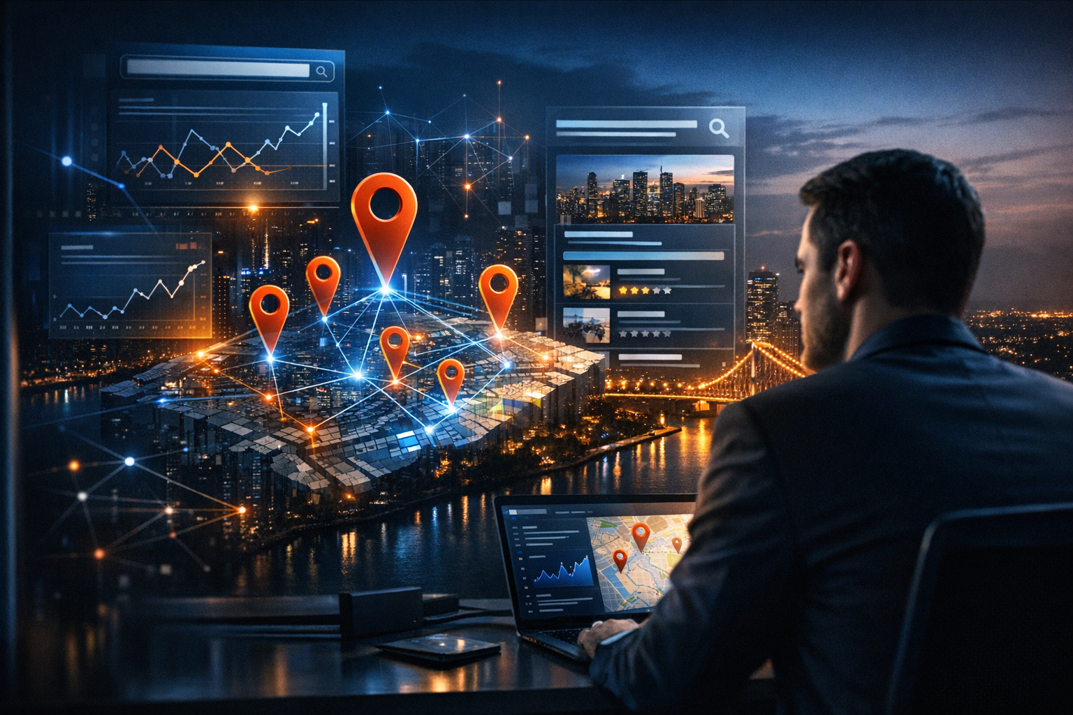 Why Google Maps Rankings Change Depending on Where You Search - SEO strategy visual by Jason Suli Digital Marketing