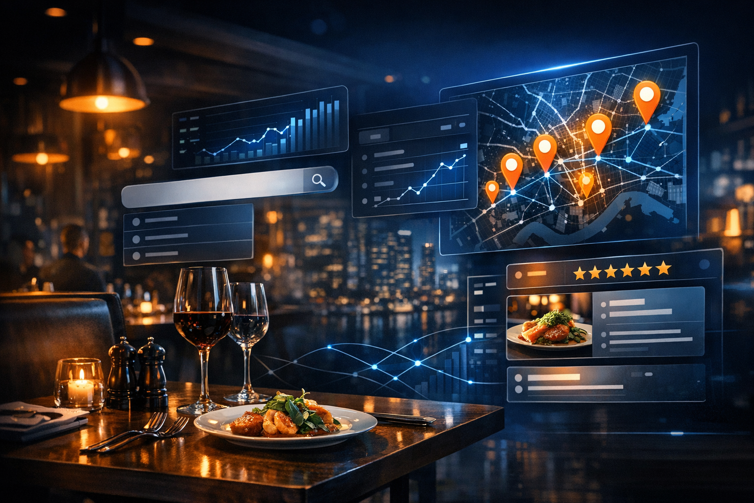 SEO for Restaurants: Local Search, Reviews and Google Maps - SEO strategy visual by Jason Suli Digital Marketing