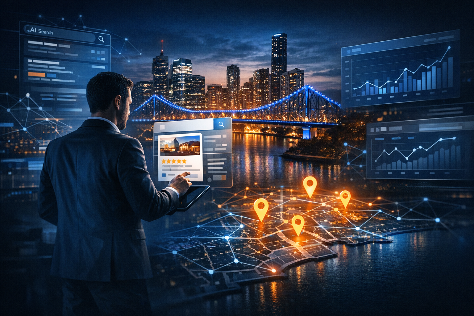 Google Business Profile Optimisation for AI Search and Local Trust - SEO strategy visual by Jason Suli Digital Marketing