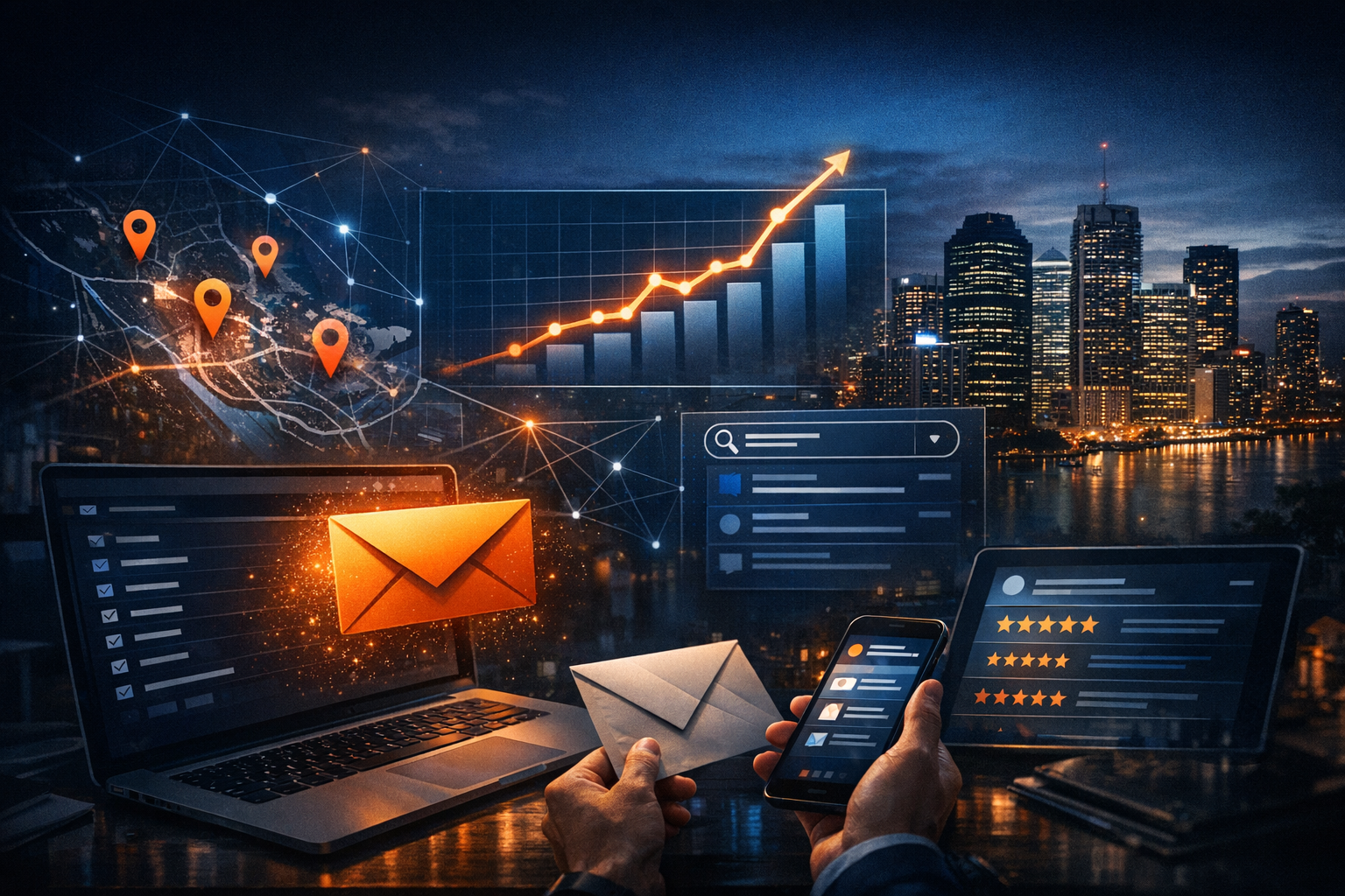 How Email List Hygiene Supports Local SEO, Customer Trust and Review Follow-Up - SEO strategy visual by Jason Suli Digital Marketing