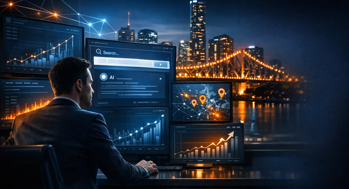 How to Turn AI Search Visibility Into More Enquiries - SEO strategy visual by Jason Suli Digital Marketing